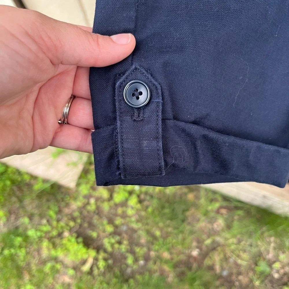 Talbots Drawstring‎ Cuff Pull on Pants Cotton blend Elastic waist Blue Size SP